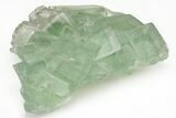 Green Cubic Fluorite Crystals with Phantoms - China #216319-1